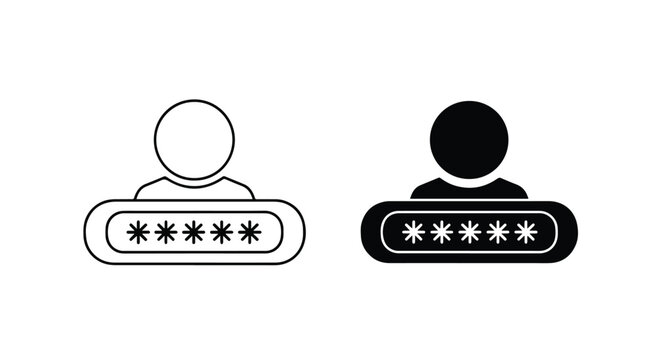 Ads blocked shield protection icons - Glyph and solid icon set - Icon vector - Editable line icons. Vector illustration