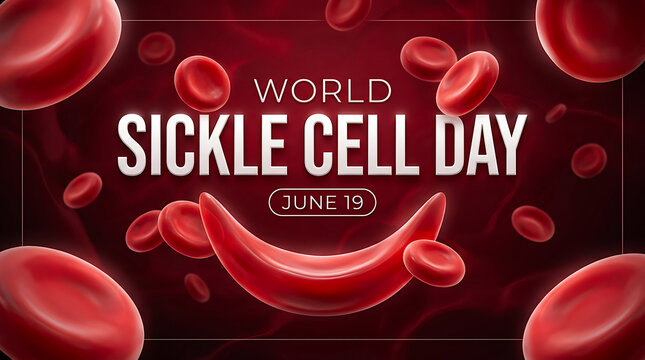 World sickle cell day june 19 sickle shaped cells and red blood cells