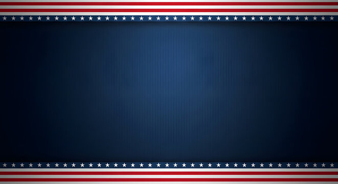 Independence day background with patriotic american flag borders