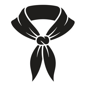 icon knotted shawl vector illustration