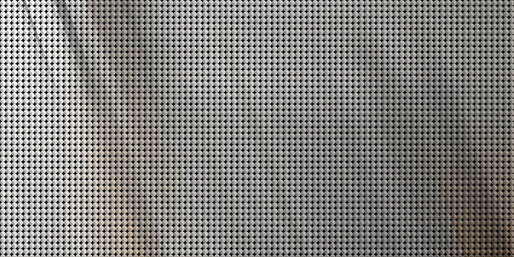 Abstract background of metallic circular pattern with soft light highlights