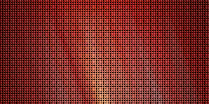 Abstract red background with a grid of circular dots and soft lighting