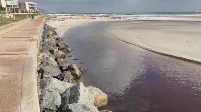 A lagoon or river inlet near Cape Town, South Africa.