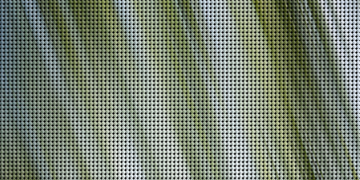 Abstract background of metallic circular studs with green and white tones