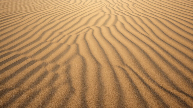Smooth Sand Dune Surface with Wind Ripple Patterns