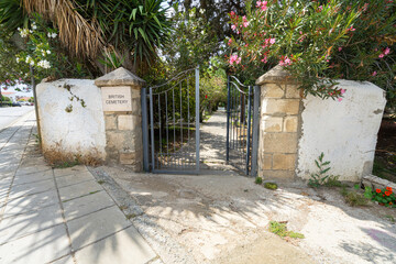 Fototapeta premium the small British cemetery in Larnaka, Cyprus