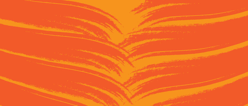 Orange abstract background with yellow brush strokes