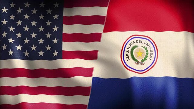 USA vs Paraguay Background Loop Flag 4k