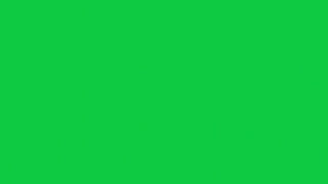 Big horizontal fire wave animation on green screen chroma key background with realistic orange red flames burning intensely expanding horizontally for VFX video editing motion graphics professional