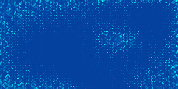 Blue Tech Finance Fintech Background Abstract Pixel Triangle Pattern. Abstract Business Tech Science Vector Backdrop