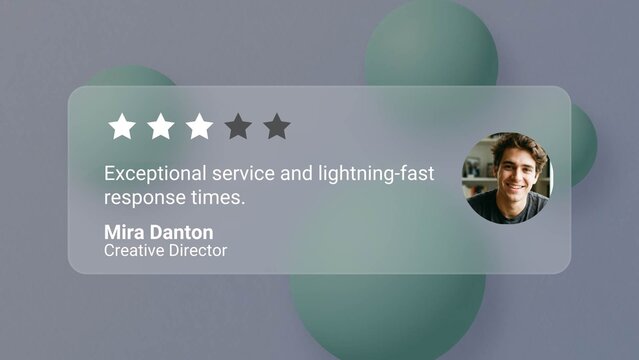 Customer Review Ui Card Graphic