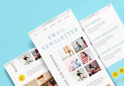 Modern Fashion Email Newsletter Template Elegant Ecommerce Promotional Layout for Clothing Brands