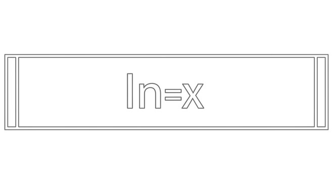 Mathematical Equation ln=x in a Stylized Box - Science and Education Concept