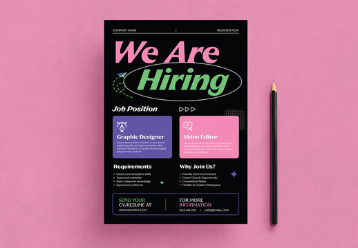We Are Hiring Job Flyer Design