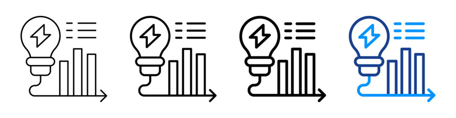 Obraz premium Energy Consumption Icon Different Style Outline Collection Set