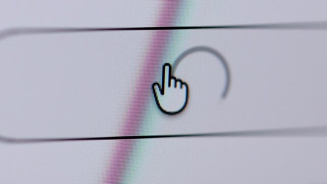 4K macro footage showing a cursor clicking a "Save" button, which then turns into a loading spinner before returning to the original state.