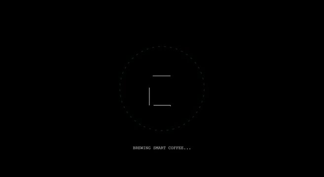 Digital brewing smart coffee loading animation for modern tech animation