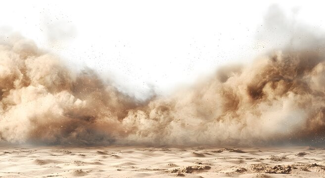 Flying sand storm overlay with realistic dust clouds wallpaper