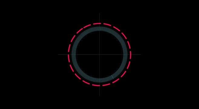 Digital hud interface circle loading animation for technology animation