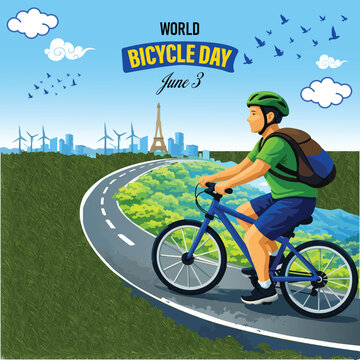 4061 World Bicycle Day Sustainable Travel Poster