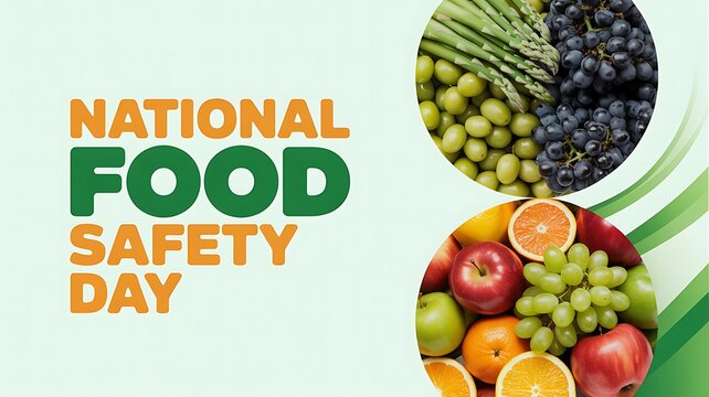 National Food Safety Day with Assorted Fruits and Vegetables