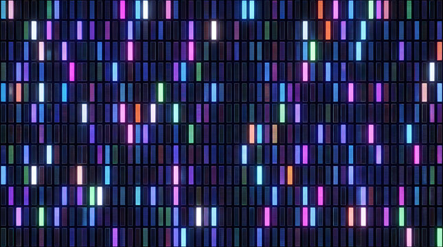 Vibrant, overlapping vertical color bands create a dynamic, abstract visual effect.