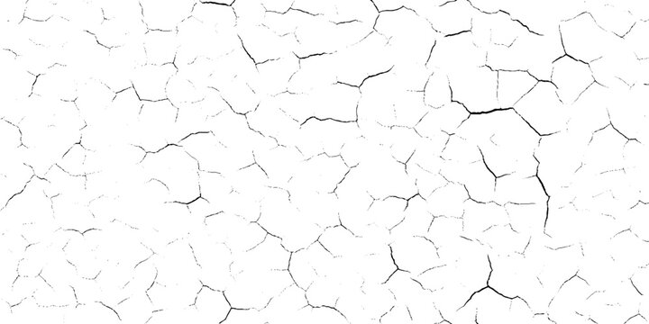 Cracked surface texture with grunge effect on white background for design and decoration