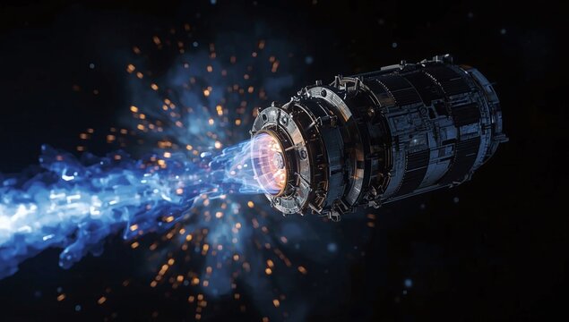 Satellite propulsion thruster ignition in deep space