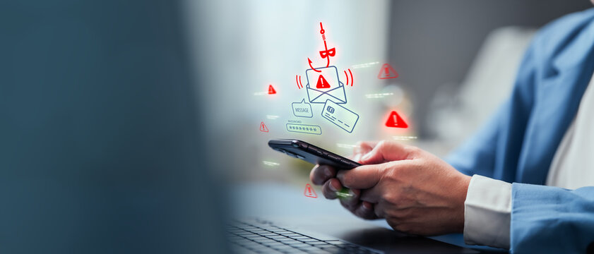 phishing mail steal private data, password for security breach by hacker scam tactics, fraud links, malware and digital crime methods for thieving sensitive infomation