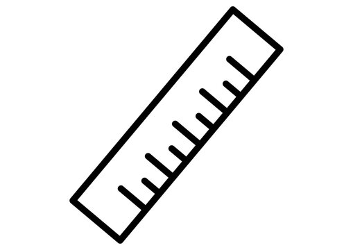 定規　じょうぎアイコン　ものさし　文房具　測定　ベクターイラスト