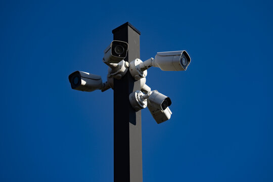 Security cameras monitor public outdoor areas. Modern Security systems support urban protection. Digital Security technology improves public safety. Smart Security cameras record surveillance footage.