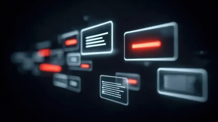 Fototapeta premium Visual software application code requires programming and coding for an interface to manage system integration systematically.