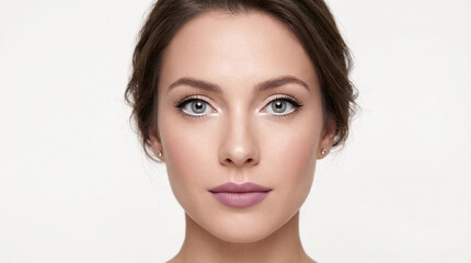 Fototapeta premium Close Up Portrait of Woman with Professional Eye Makeup Technique