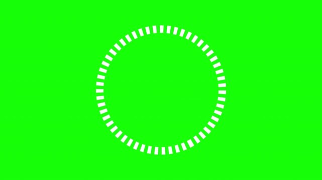 10 second Countdown green screen Simple countdown white number animation timer for 10 to 0 seconds