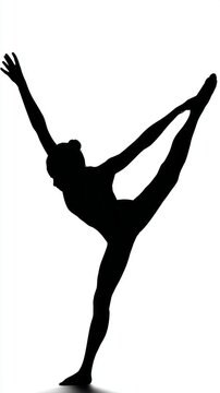 An impressive silhouette of a dancer executing a split hand spring, capturing the beauty of agility and strength. This moment reflects elegance in the face of chaos
