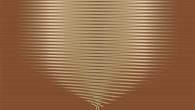 Horizontal metallic waves on brown background creating rhythmic repeating lined texture.