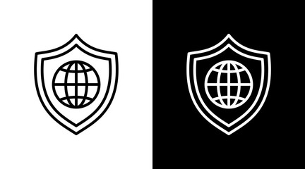 Shield White Icon Set Design © Camallia Marroh