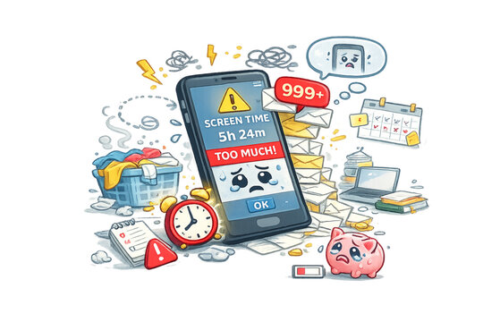 too much screen time, guilt trip, digital burnout, smartphone addiction, screen fatigue, social media overload, technology stress, mental exhaustion, online pressure, digital wellness, emotional burno