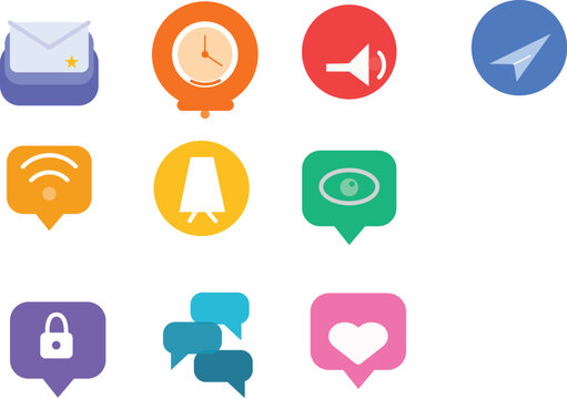 creative social media icon set