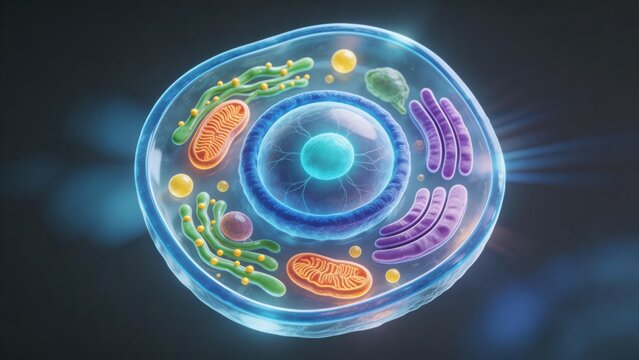 Cellular structure with organelles