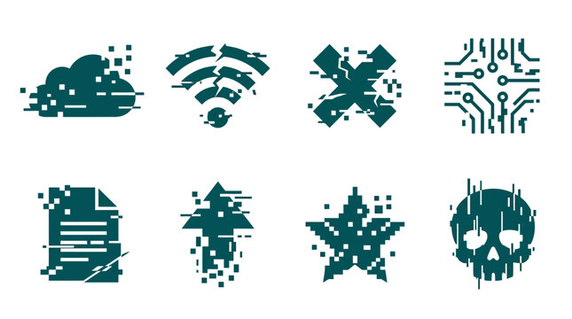 Collection of various digital icons.