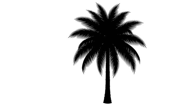 Silhouette of a Palm Tree.