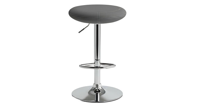 Modern Adjustable Bar Stool with Metal Base.