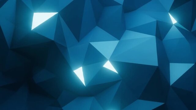 Abstract blue geometric low poly background