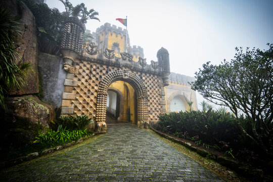 the castle Palacio de Pena in Sintra / Portugal
