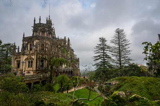 garden at castle Palacio de Pena in Sintra / Portugal