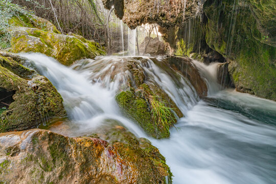 Forest Stream Waterfall with Soft Motion Blur &ndash; Natural Harmony