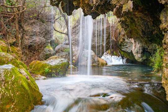 Silky Water Flow in Forest Waterfall &ndash; Natural Motion