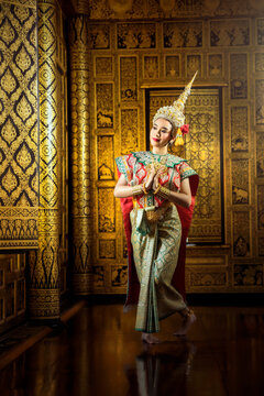 Beautiful portrait of Khon ,Thailand