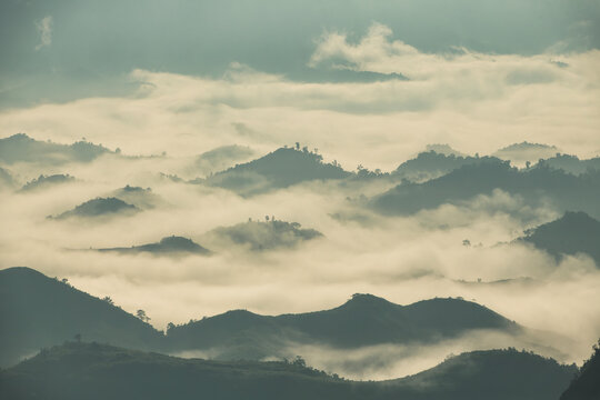 View for panorama in Vang Vieng, Laos.